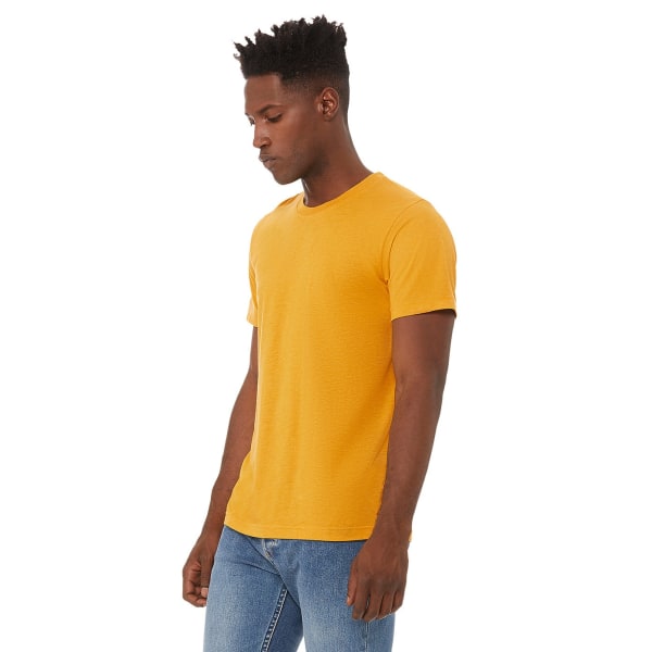 Canvas Herr Triblend T-shirt med rund hals Enkel kortärmad T-shirt 2XL M Mustard Triblend 2XL