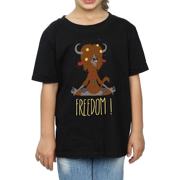 Disney Girls Zootropolis Yak dom Bomull T-shirt 7-8 år B Black 7-8 Years