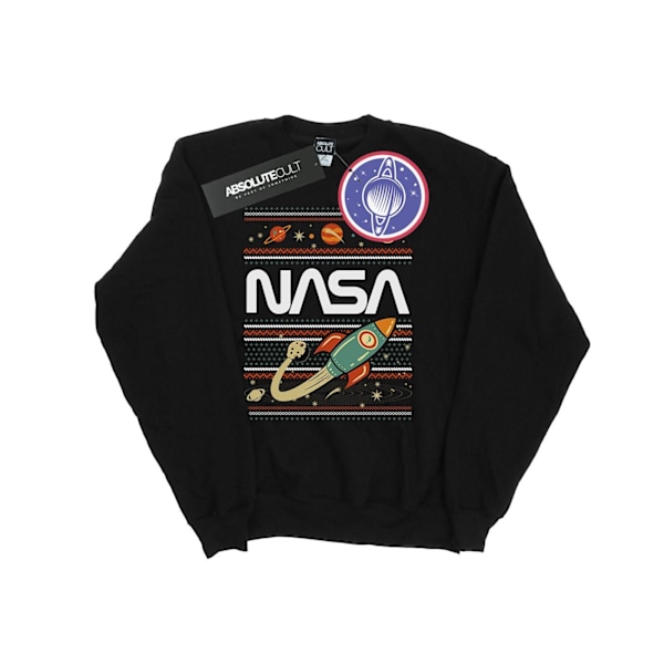 NASA Fair Isle Sweatshirt för pojkar 5-6 år Svart Black 5-6 Years