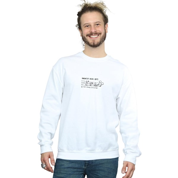 Disney Herr Mickey Mouse Karaktärsmodell Dept. Sweatshirt 4XL W White 4XL