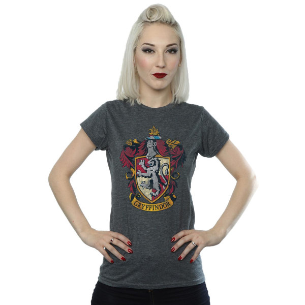 Harry Potter Dam/Kvinnor Gryffindor T-Shirt S Mörk Heather Dark Heather S