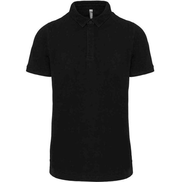 Kariban Herr Piqué Stud Front Polo Shirt XL Svart Black XL