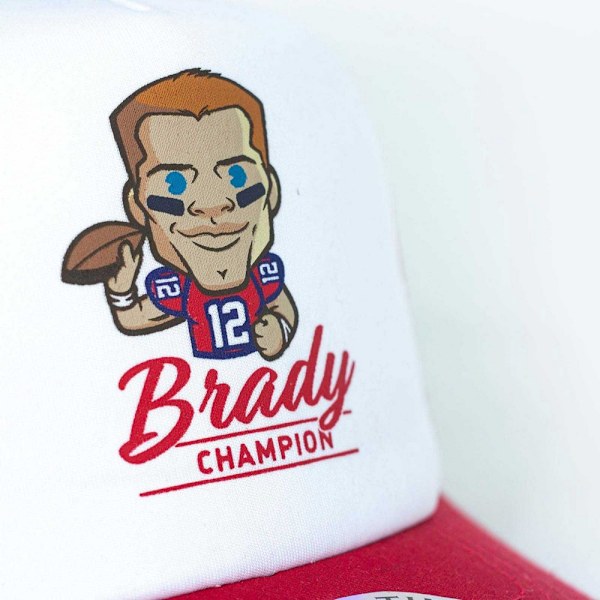 Tokyo Time Unisex Vuxen Tom Brady NFLPA Mesh Bakom Baseball Cap White/Red One Size