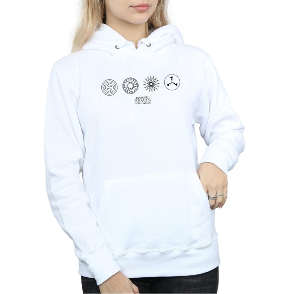 Fantastic Beasts Dam/Dam Circular Icons Hoodie XL Vit White XL