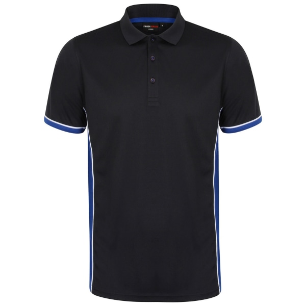 Finden & Hales Herr Kontrast Panel Polo Shirt L Marinblå/Kunglig Blå Navy/Royal Blue L