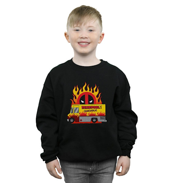 Marvel Boys Deadpool Chimichangas Van Sweatshirt 9-11 år Bla Black 9-11 Years