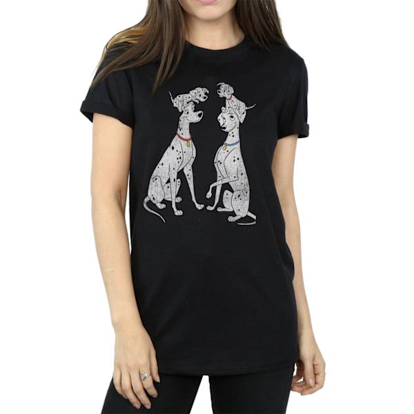 101 Dalmatiner Dam/Kvinnor Pongo Och Perdita Bomull Boyfriend Black S