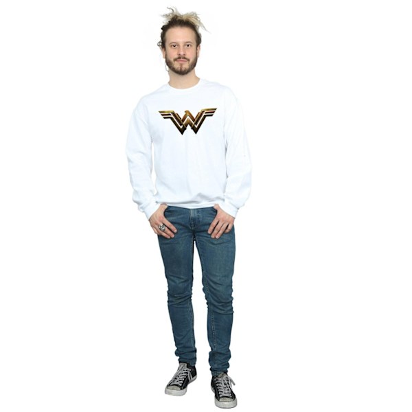 DC Comics Justice League Movie Wonder Woman Emblem Sweatshirt White L