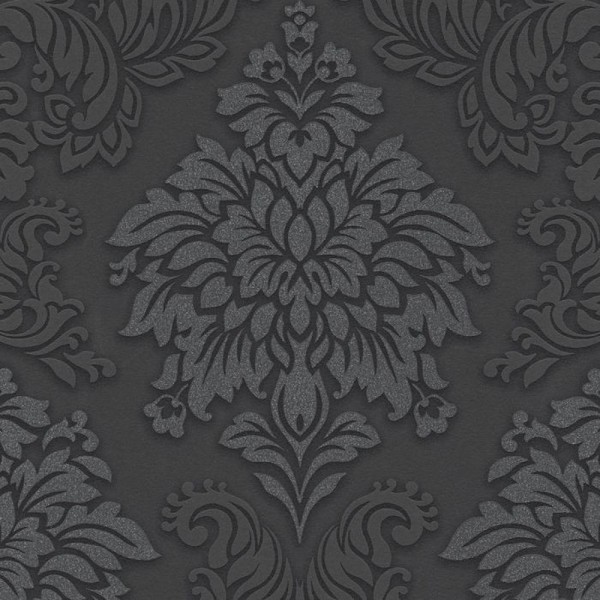 AS Creation Lizzy London Barock Textured Wallpaper 33ft x 21in Charcoal Grey 33ft x 21in