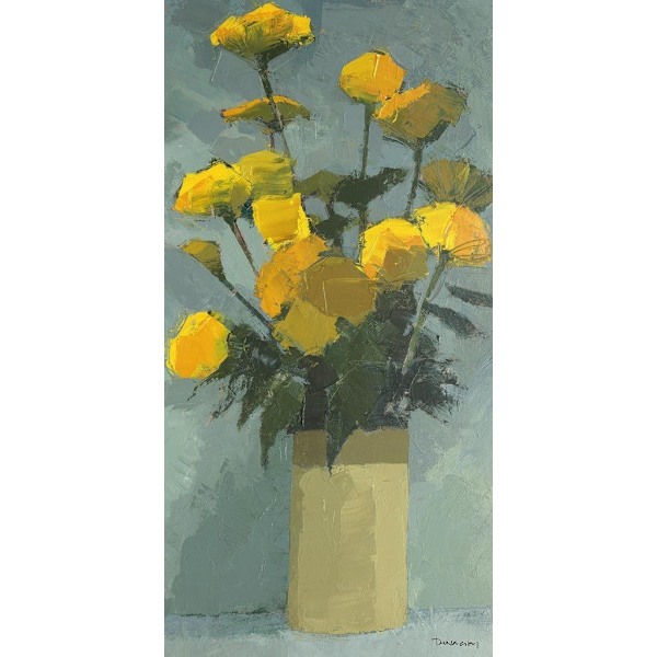 Paul Donaghy Canvas Print 60cm x 30cm Gul/Grön/Grå Yellow/Green/Grey 60cm x 30cm