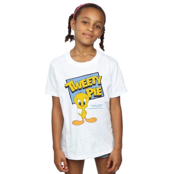 Looney Tunes Girls Tweety Pie Bomull T-shirt 5-6 år Vit White 5-6 Years
