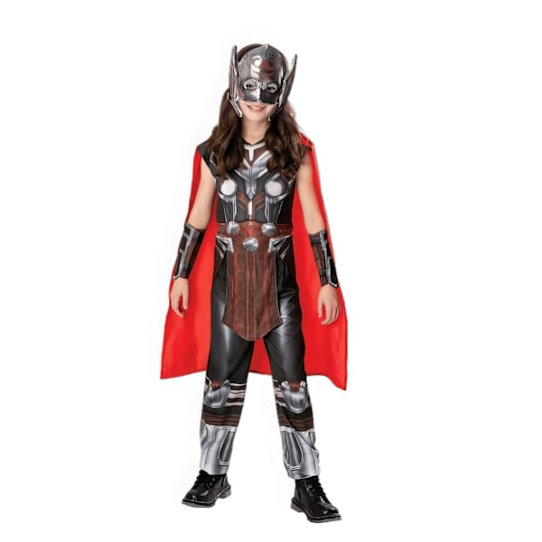 Thor: Kärlek och åska flickdräkt 9-10 år röd/svart/silver Red/Black/Silver 9-10 Years