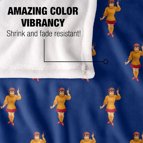 Scooby Doo Filt med Velma-tryck, en storlek, flerfärgad Multicoloured One Size