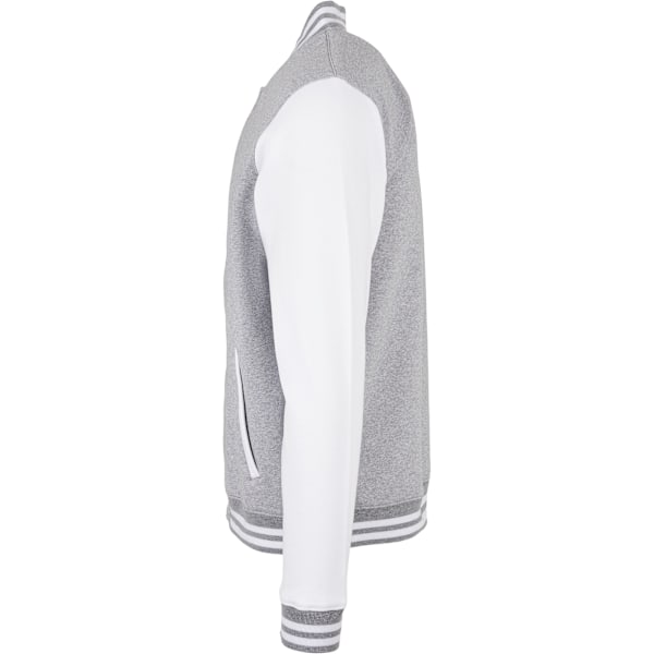 Bygg ditt varumärke Herr Basic College Jacka 4XL Heather Grey/Whi Heather Grey/White 4XL