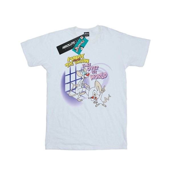 Animaniacs Herr Pinky och The Brain Take Over The World T-shirt White XL