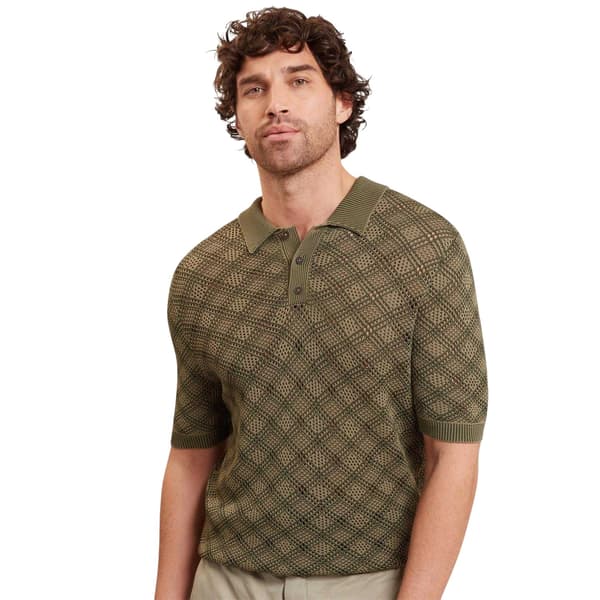 Ted Baker Herr Geometrisk Pikétröja L Khaki Khaki L