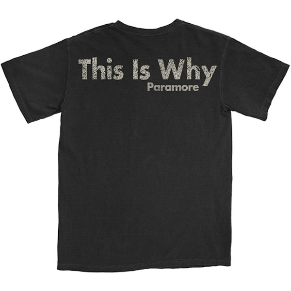 Paramore Unisex Adult This Is Why Back Print Bomull T-Shirt S B Black S