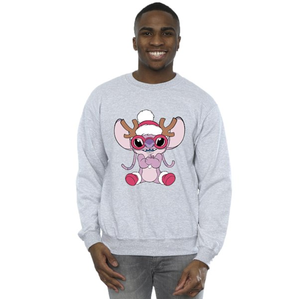 Disney Herr Lilo & Stitch Angel Ren Sweatshirt 4XL Sport Sports Grey 4XL