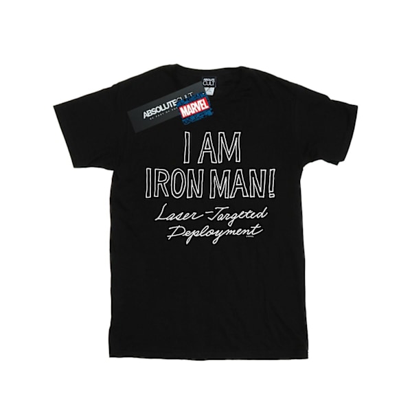 Marvel Womens/Ladies I Am Iron Man Bomull Boyfriend T-Shirt XL Black XL