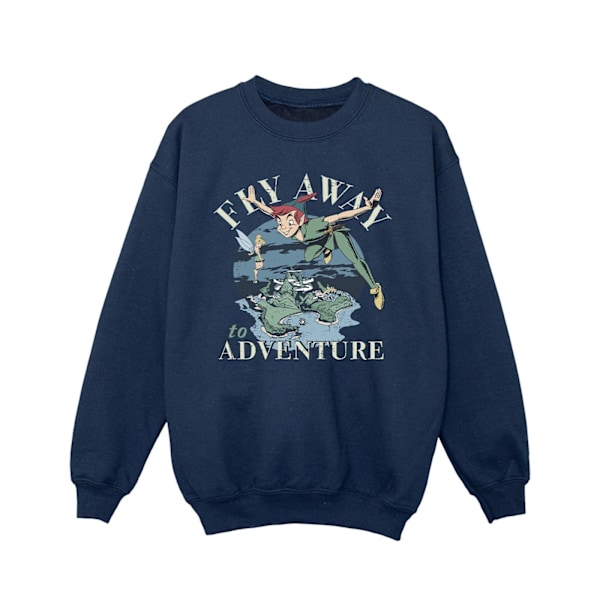 Disney Girls Peter Pan Fly Away To Adventure Sweatshirt 5-6 år Navy Blue 5-6 Years