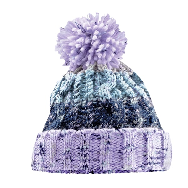 Beechfield Unisex Vuxna Korkskruv Stickad Pom Pom Mössa Hatt O Lavender Fizz One Size
