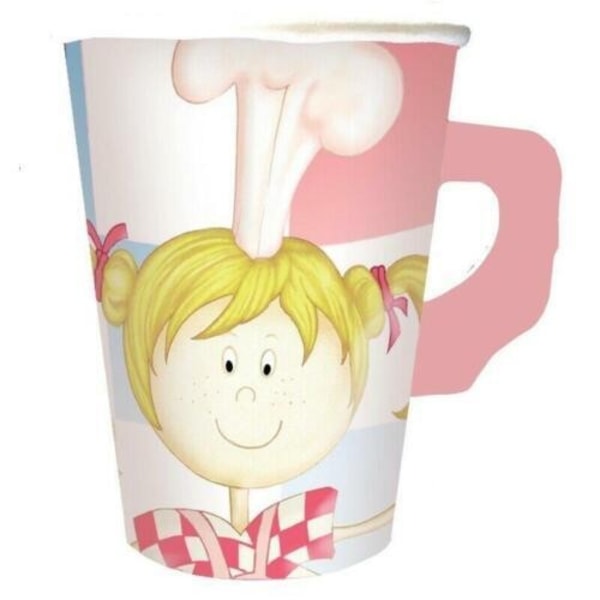 Amscan Little Cooks Pappershandtag Party Cup (Pack med 8) One Size White/Pink One Size