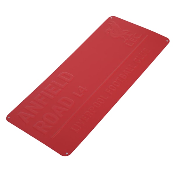 Liverpool FC Anfield Road L4 Vapensköld Gatunamnsskylt One Size Röd Red One Size
