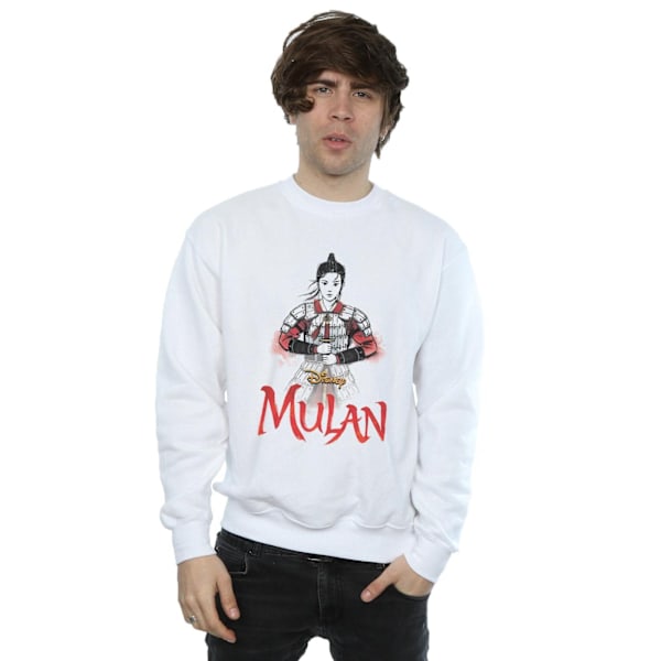 Disney Herr Mulan Film Svärd Pose Sweatshirt 4XL Vit White 4XL
