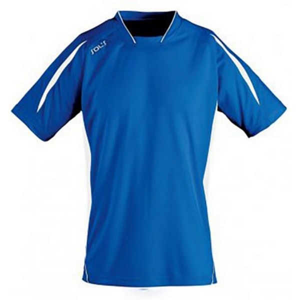 SOLS Herr Maracana 2 Kortärmad fotboll T-shirt XL Vit/Bla White/Black XL