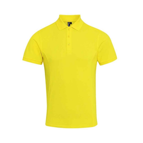 Premier Herr Coolchecker Plus Piqu Polotröja 4XL Gul Yellow 4XL
