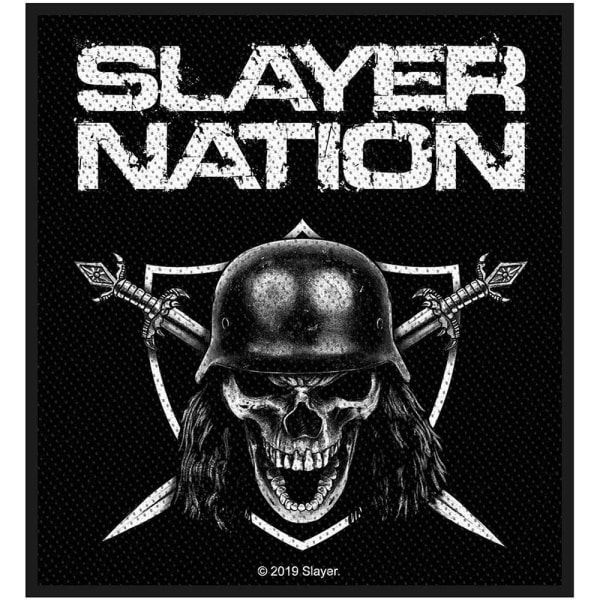 Slayer Nation vävd patch One Size svart/vit Black/White One Size