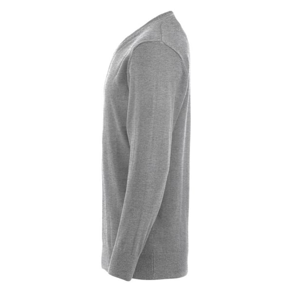 Clique Herr Aston Stickad V-ringad Sweatshirt M Grå Melange Grey Melange M