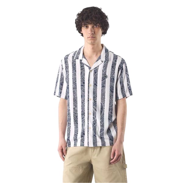 Pretty Green Herr Marshall Regular Kortärmad Skjorta S Marinblå Navy S