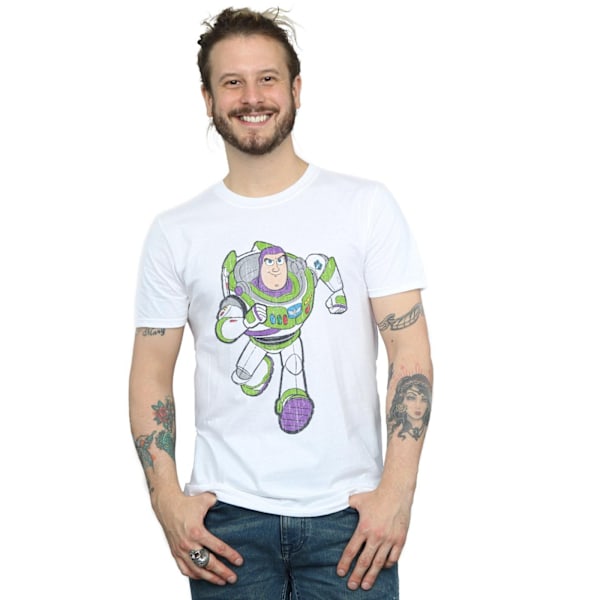 Disney Mens Toy Story 4 Classic Buzz Lightyear T-Shirt L Vit White L