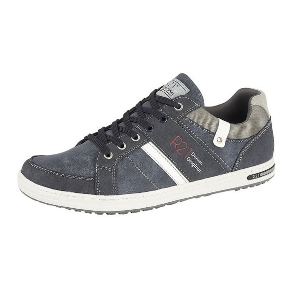 Route 21 Herr Denim Original Lace Up Casual Trainers 8 UK Navy Navy 8 UK