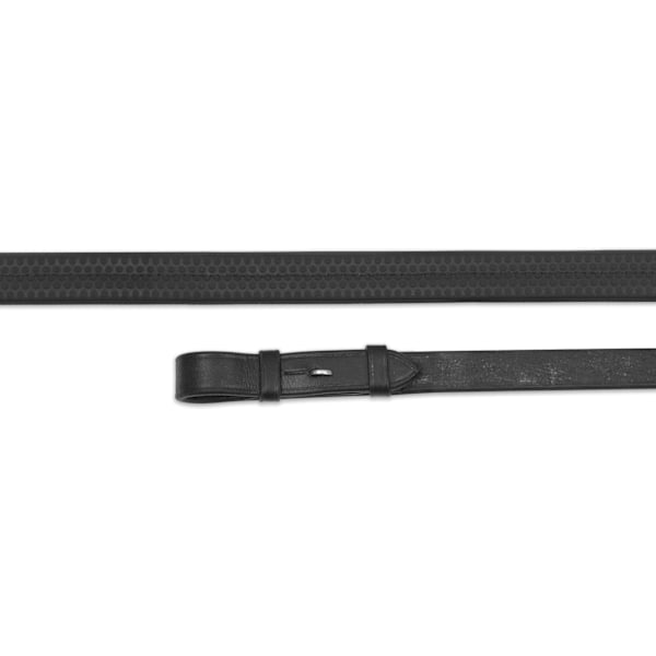 Aviemore Nylon Insert Läder Häst Gummi Tyglar 48in x 0.63in Black 48in x 0.63in