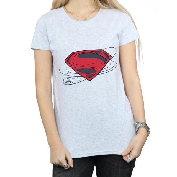 DC Comics Womens/Ladies Justice League Film Superman Logo Cott Sports Grey L