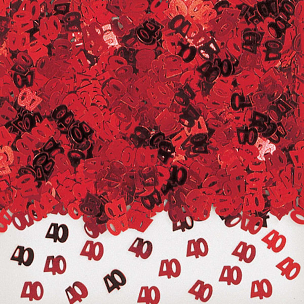 Amscan 40-årsdag Konfetti En Storlek Röd Red One Size