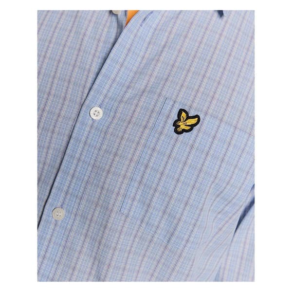 Lyle & Scott Herrskjorta Micro Checked Woven S Chalk Blue Chalk Blue S