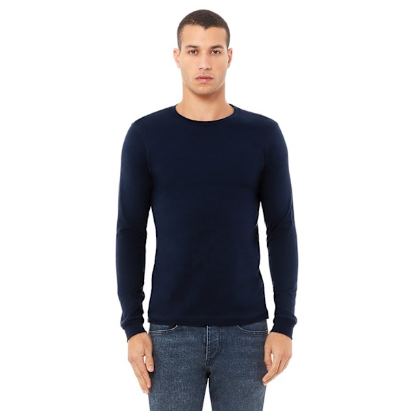 Bella + Canvas Unisex Jersey Långärmad T-shirt XS Marinblå Navy XS
