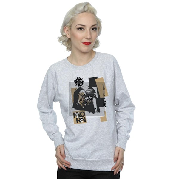 Star Wars Dam/Damer The Last Jedi Kylo Ren Patchwork Sweatshirt Heather Grey L