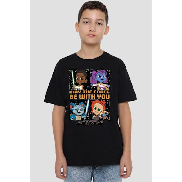 Star Wars Barn/Ungdom Young Jedi Äventyr Bland Stjärnorna T-shirt Black 12-13 Years