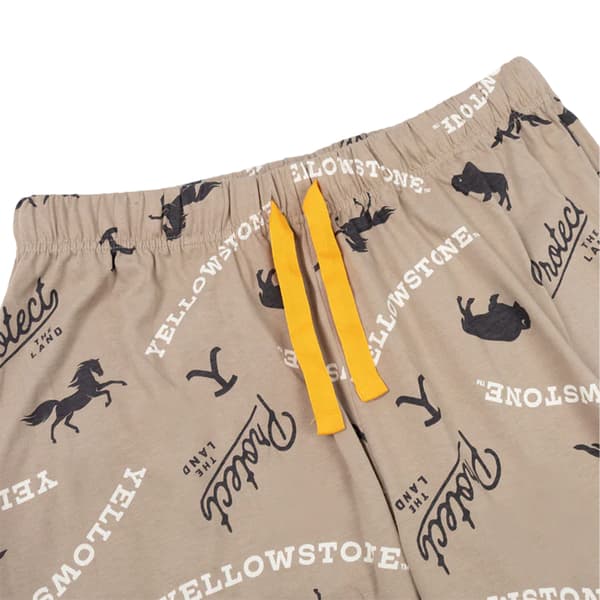 Yellowstone Herrkaraktär Kortärmad Lång Pyjamasset S Grå Grey/Brown S