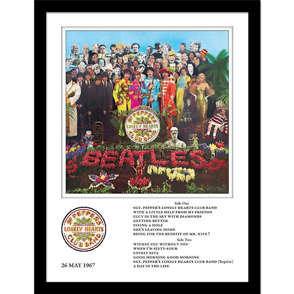 The Beatles Sgt Peppers Lonely Hearts Club Band Inramad Tryck 40 Multicoloured 40cm x 30cm