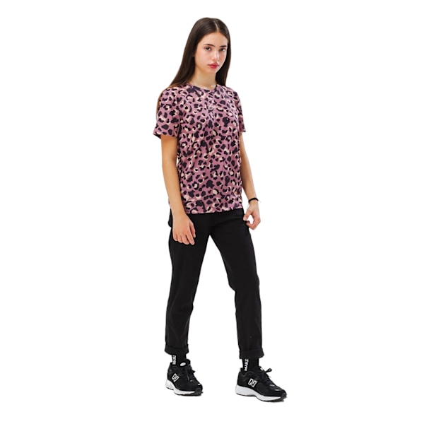 Hype Girls Tonal Leopard Print T-Shirt 13 år Lila/Svart/Crème Purple/Black/Cream 13 Years