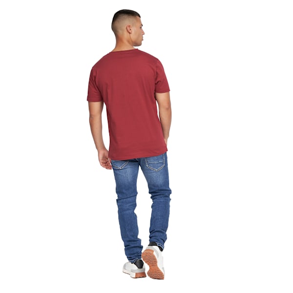 Crosshatch Oldskool T-shirt för män (2-pack) S Röd/Grå Red/Grey S