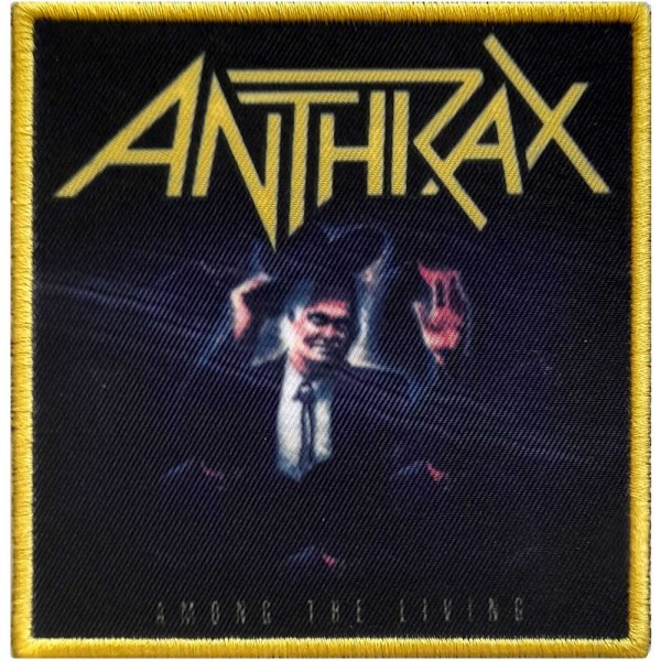 Anthrax Among The Living Iron On Patch One Size Gul/Svart Yellow/Black One Size