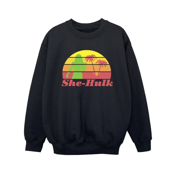 Marvel Boys She-Hulk: Attorney At Law Sunset Flex Sweatshirt 5- Black 5-6 Years