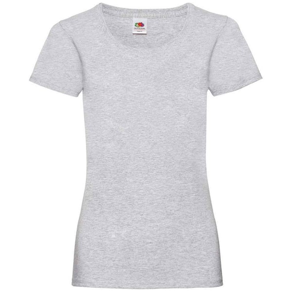 Fruit of the Loom Dam/Damer Valueweight Heather Lady Fit T-shirt Heather Grey XXL