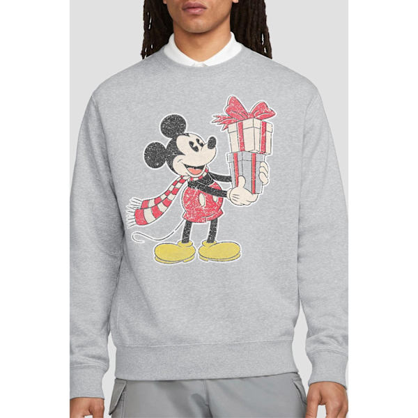 Disney Unisex Vuxen Mickey Mouse Present Jultröja Storlek L Sport Heather L